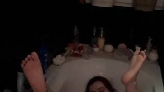 Masturbation in bathtub