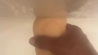 Black teen fucks tight pocket pussy in the shower