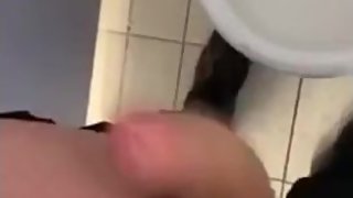 Hot welsh lad takes a piss in the school toilets on snapchat