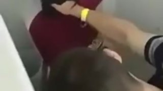 Hidden cam in a public toilet