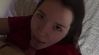 Cum in the mouth of a youngster and she swallowed it