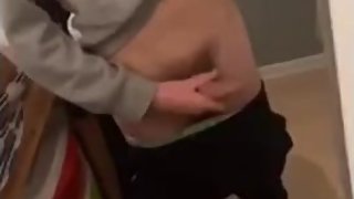 Hot welsh lad having a mirror wank on snapchat