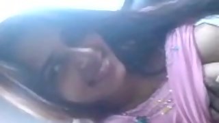 Hot Indian College Girl Blows BF Inside the Car