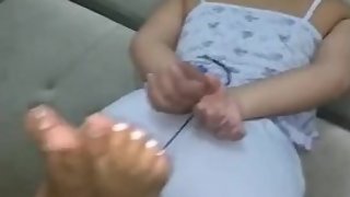 Curvy Latina Hogtied in Light Bondage