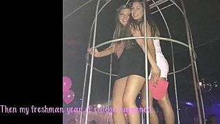 Horny Hot and Daring College GF Flashing Strangers at Campus Party