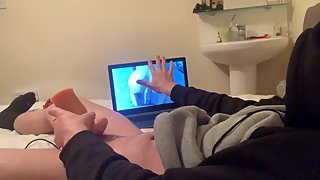 TEEN BODYBUILDER VERBAL MASTURBATION WITH FLESHLIGHT EXPLOSIVE CUMSHOT