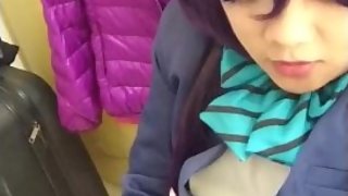 Tojo Nozomi cums on leg