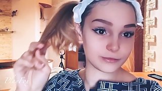 Insatiable schoolgirl makes a throbbing creampie in the bath