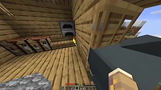 MINECRAFT LETS PLAY EP 3: MOB GANGBANG!! (ALMOST DIED)