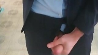 Jerking off in front of the mirror. Loads of cum