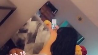 Latina eighteen shaking her ass in mini skirt