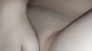 Up close teen Bella fingers tight pussy POV