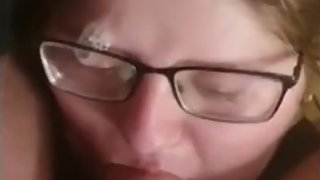 Brutal deepthroat on slutty teen with glasses