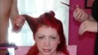 Never bet headshave (redhead force shave)