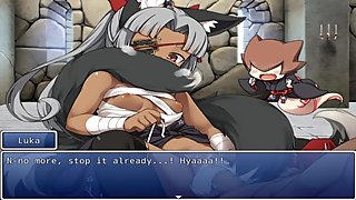 A kitsune samurai girl force a guy to cum many times inside her pussy