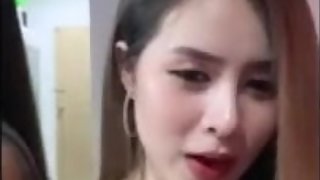 Thai webcam model teen masturbates