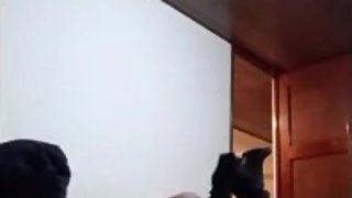 High heels boots knee - petite skinny small tiny girl teen bedroom playfull