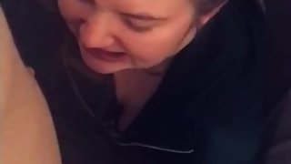 Cheating Married milf sucks cock while husbands at work