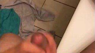 Masturbating my uncut cock