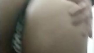 Panties on the side clit rubbing masturbation - real amateur homemade teen