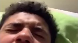 English uni teen with big dick wanking and cumming on snapchat