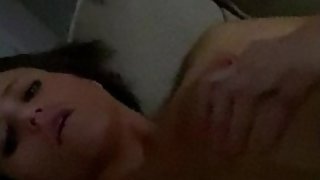 Hot tight pussy playing with thrusting toy