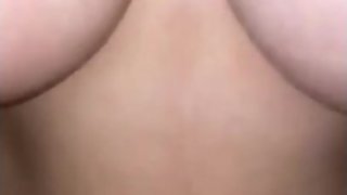 Asian lesbian college girl rides her girlfriends strapon