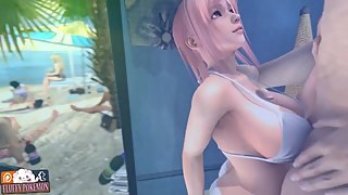 Honoka Titfuck at Beach (DoA 3D Hentai Porn) Paizuri Big Tits 3D Busty Slut