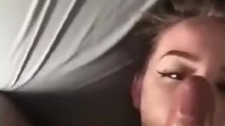 Cute girl takes long cock