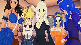 (3D Hentai)(Fairy Tail) Fairy Tail harem (5 girls)