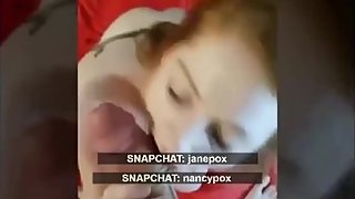 Barely legal 18 Daughter Blowjob Huge Cock and gets Facial Cum Snapchat