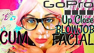 Massive Facial close up GoPro Blowjob from MyLatinaCrush @TheFunnyFluffer