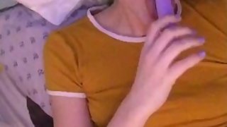 She masturbates with a vibrator #1