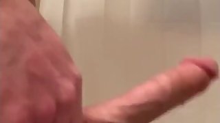 Feeling so horny tonight, making my big white cock spurt but still not done