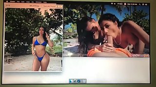 Jerking Off To Sexy Latina I Found On Instagram With Porn Playing