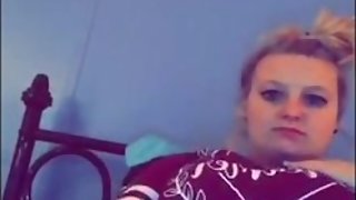 Big Tit teen plays with herself