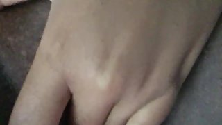 Ebony teen play with her pussy